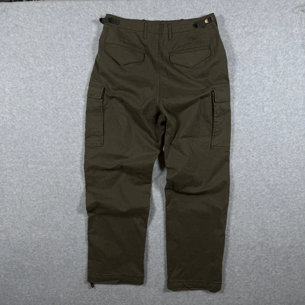 Gap Relaxed Milita Cargo Pants Black Moss Green 30x30 y2k Paratrooper Military